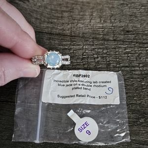 Bomb Party size 9 ring blue jade